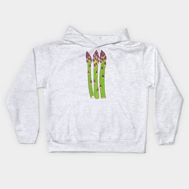 asparagus Kids Hoodie by terastar
